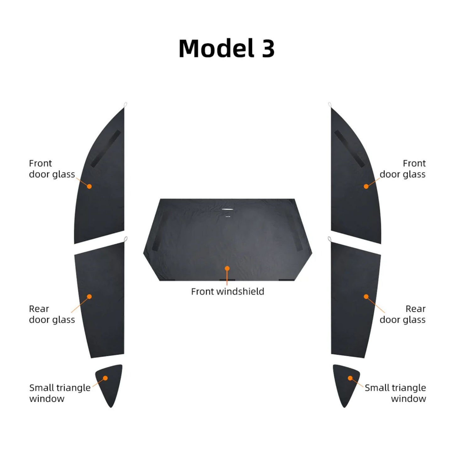 tesla camping accessories tesla model 3 window shades window blinds windshield window wovers sunshade privacy curtains 7pcs NovaPads