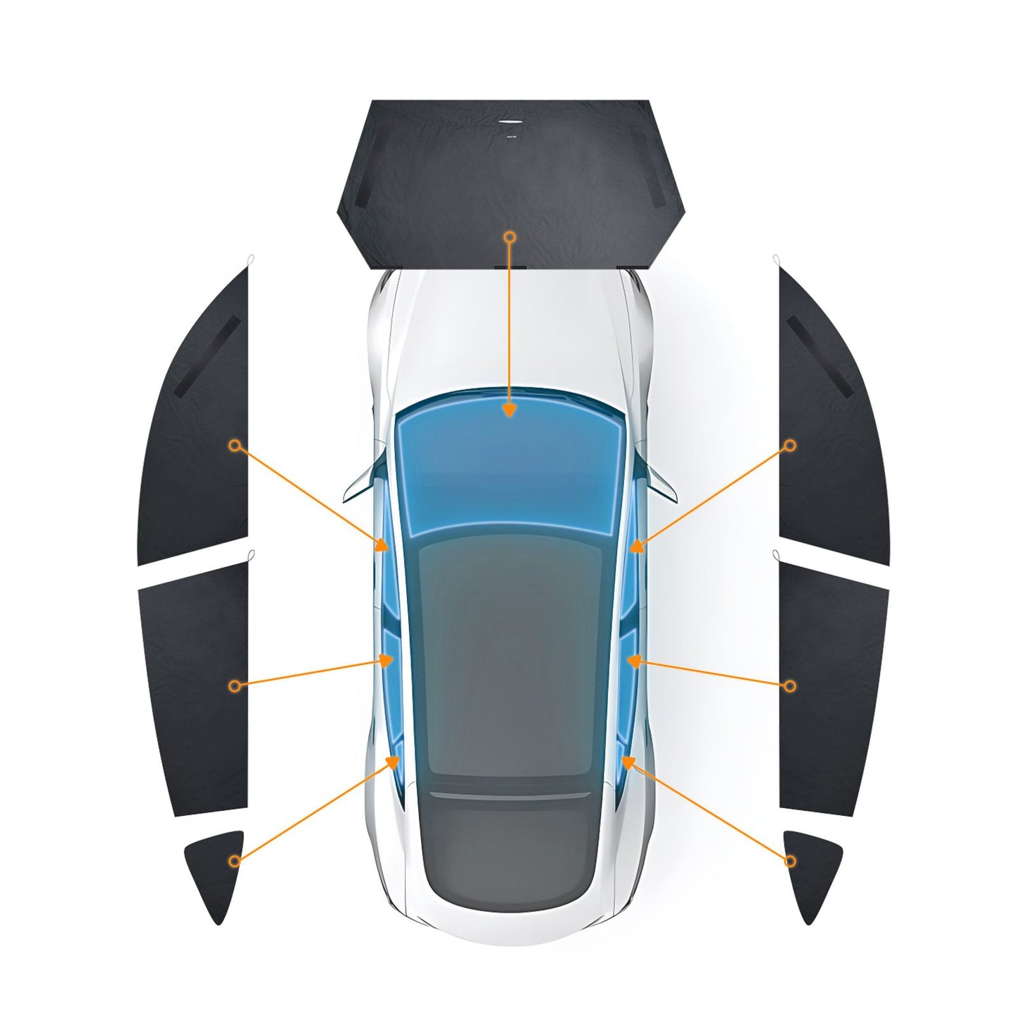 Tesla Model 3 Window Covers & Shades - Sunshade Windshield for Model 3